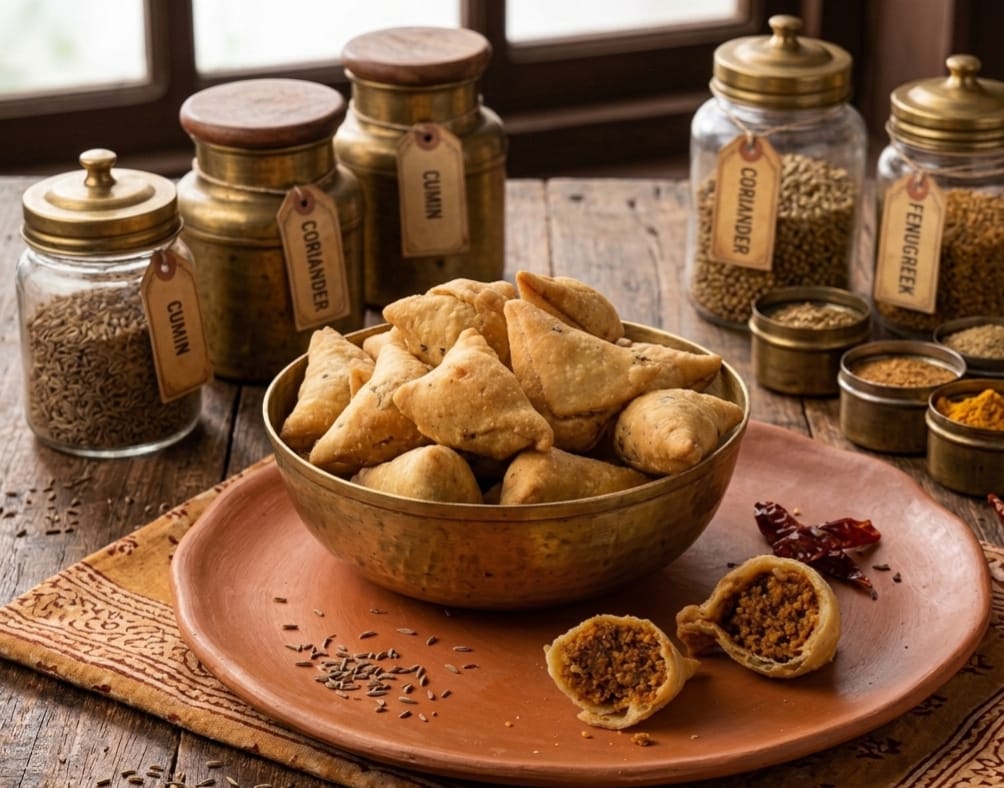 Besan Dry Masala Samosa